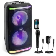 Pyle AUX Bluetooth PA Speaker System, 8.0" Subwoofers, 3 Ohm Impedance