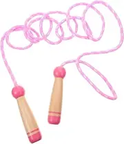 GOOHOCHY 1pc Adjustable Skipping Rope with Wooden Handle Durable Exercise Rope for Boys and Comfortable Grip for Fitness Training and Fun Workouts
