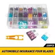 Mini Car Fuse Assortment Assorted Kit Blade Set Auto 220 pcs Truck Automotive