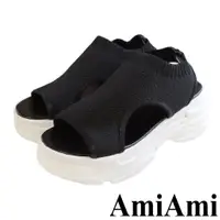 在飛比找蝦皮商城優惠-【AmiAmi】 厚底針織涼鞋女運動涼鞋 CN102