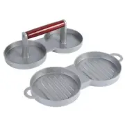 Double Burger Press Hamburger Maker Kitchen Cookware Mold for Beef Veggie Burger