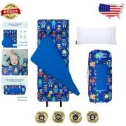 Vibrant Nap Mat with Pillow for Kids - 50 x 20 x 1.5 Inches, Perfect for Daycare