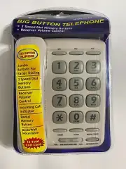 NEW/SEALED NOS LENOXX SOUND BIG BUTTON TELEPHONE. SPEAKERPHONE, WALL MOUNTABLE.