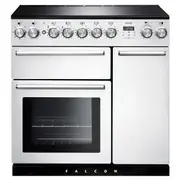 Falcon 90cm Nexus Induction Hob Cooker - White/Chrome