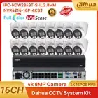 Dahua 4K 16CH 16POE CCTV System Kit 8MP WizSense Full Color+IR IP Camera MIC Lot