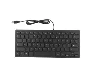 Ultra-Thin Wired Keyboard, 78 Keys, Mute, Mini USB, Small Size for Desktop (German)