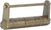 SHINEOFI Vintage Antique Combination Lock Ancient Style Zinc Alloy Padlock for Suitcases Jewelry Boxes and Cabinets Workmanship Retro Design with Chinese Cultural Flair
