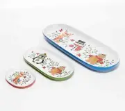 Temp-tations Seasonal Set of 3 Sort and Stack Trays - Winter White h230108 --