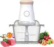 Electric Food Chopper, 1.8L Food Processor, 400W 3 In 1 Meat Grinder with Stainless Steel Blades, Juicer, Portable Mincer for Meat, Vegetable, Fruit, Nuts, Coffee Bean
