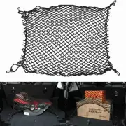 Black Rear Cargo Netting Trunk Bungee Organizer Mesh For Jeep Wrangler JK JL 07+