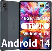 [DOOGEE] T30S 14 11 Inch Android Tablet 2.4K, 16GB RAM + 256GB ROM/TF 1TB, Tablet with Sim/Octa Core/13MP+8MP/8580mAh Battery/Widevine L1, Grey