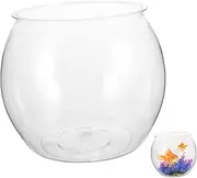FUTUREORYY Transparent Fish Tank Desktop Decor Compact Micro Landscape Aquarium Bowl for Goldfish and Turtles and Office Ornament for Weddings and Gardens