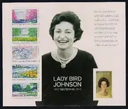 Lady Bird Johnson Collectible US Postage Forever Stamps Sheet Scott 4716 By USPS