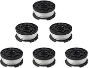 Eyoloty AF-100 Weed Eater Spools Compatible with Black Decker GH900 GH600 String Trimmer Replacement Spool Refills 30ft 0.065” Auto-Feed Single Lines Edger Parts Grass Trimmers (6 pcs)