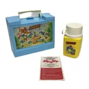 NEW Early 1980s Peyo King Seeley Thermos KST SMURFS LUNCHBOX & BOTTLE -NOS-