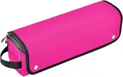 [sanluoli] Hair Tools Travel Bag with Removable Heat Resistant Mat Dustproof Travel Hair Straightener Bag Deep Peach Solid Color Pure Plain Women Essentials Storage