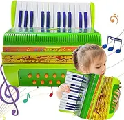 Accordion Musical Instrument Toy, Small Accordion Toy 6Bass Button Accordion, Musical Instrument Cute Lightweight Educational Toy for Girls & Boys