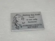 Barbara's Beauty Boutique Purse Size Hand Held Mirror Silver Tone