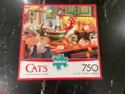 NEW Sealed in Box Buffalo Brand CATS Kitten Kitchen Capers 750 Piece Puzzle