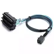 Mini SAS HDD SFF-8643 to 4 SFF-8482 29pin Connector w/Power Port Hard Drive 1M