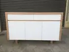 THB-023L tassie oak & high gloss Polyurethane buffet side board