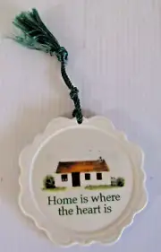 Belleek Donegal ornament Home is Where the Heart Is Irish Shamrock Porcelain