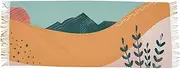 [XYMZR] Abstract Landscape Illustration Sun Women’s Scarf Soft Warm Long Scarves Shawl Wrap for Winter Autumn Spring Travel Office Home, Multi-colored