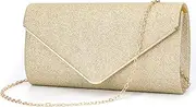 [LQSCJS] Clutch Women's Evening Bag Women's Envelope Clutch, Elegant Evening Bag Women's Clutch Women's Envelope Clutch Elegant Evening Bag for Wedding, Party, Banquet (Gold), gold