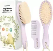 Baby Hair Brush and Baby Comb Set Baby Brush Set for Newborns Toddler Hair Brush