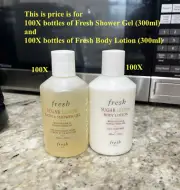 100x Fresh Sugar Lemon Body Lotion & Shower Gel Set 300ml 10 Fl Oz EACH