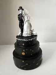 Ashland Midnight Moon Skeleton Bride & Groom Wedding Cake Topper 9”