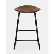 Nature's Edge Solid Acacia Counter Height Backless Stool (Set of 2)