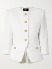 [Balmain] Balmain - Tweed Blazer - White - FR42 FR 42 White