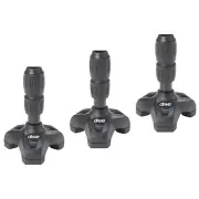 Drive Medical Flex 'N Go Cane Tip Tri Prong Pivoting Cane Base (3 Pack)