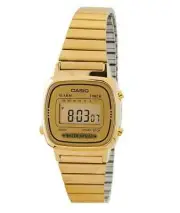 Casio LA-670WGA-9D New Ladies Watch Gold Tone Digital Retro LA-670 LA670