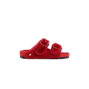 [BIRKENSTOCK 1774] Arizona shearling slides Red
