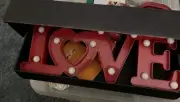 LED Night Light Romantic LOVE Word Decorative Lamp for Valentine's Day Proposal