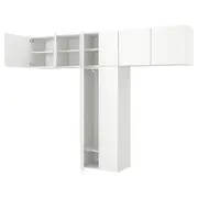 PLATSA wardrobe with 8 doors, white Fonnes/white, 320x42x241 cm