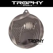 NETBALL SILVER medal GOLD sculptured trophy award 60mm medallion metal TRACKING