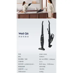 Electrolux 伊萊克斯 Well Q6 無線吸塵器 WQ61-1OGG