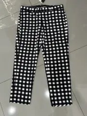 Banana Republic Avery-Fit Pant, Checkered Print, Multicolor, Size 8 NWT