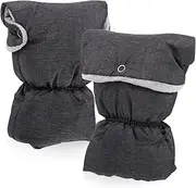 BESPORTBLE Winter Fleece Gloves 1 Pair Deep Grey 3-Layer Warm Hand Muffs for Pram Cart