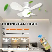 E27 LED Ceiling Fan With Light Remote Control Dimmable Cooling Fan Lamp 3 Speeds