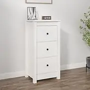 Dining Storage Sideboard White 40x35x80 cm Solid Wood Pine