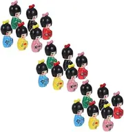 [ABOOFAN] 18pcs Japanese Kimono Dolls Decorative Miniature Asian Doll Collectibles Intricately Designed Tabletop Figurines for Home Office and Cafe Decor