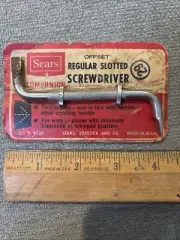 Vintage NOS SEARS Regular Slotte Offset Screwdriver No. 9 4120- Original Package