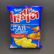 TASTO Crispy potato chips in wavy plate Stir Fried Crab with Curry THAIFOOD 50g