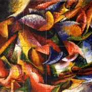 Avant-Garde Futurismo Art Italy Kitchen Dining Bath Ceramic Tile Mural #2606