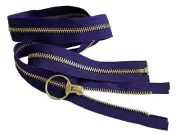 YKK #5 24" Brass Metal Jacket Zipper with U-TPYE Ring Pull Separating Made USA