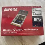 Buffalo Wireless-G MIMO Performance Notebook Adapter WLI-CB-G54HP NOS Sealed